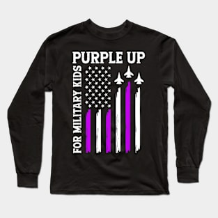 Purple Up For Military Kids Military Child Month Long Sleeve T-Shirt